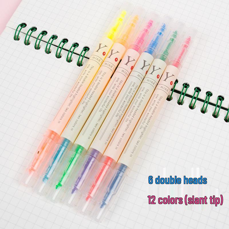 Bunter doppelseitiger Textmarker für Schüler und Notizbücher