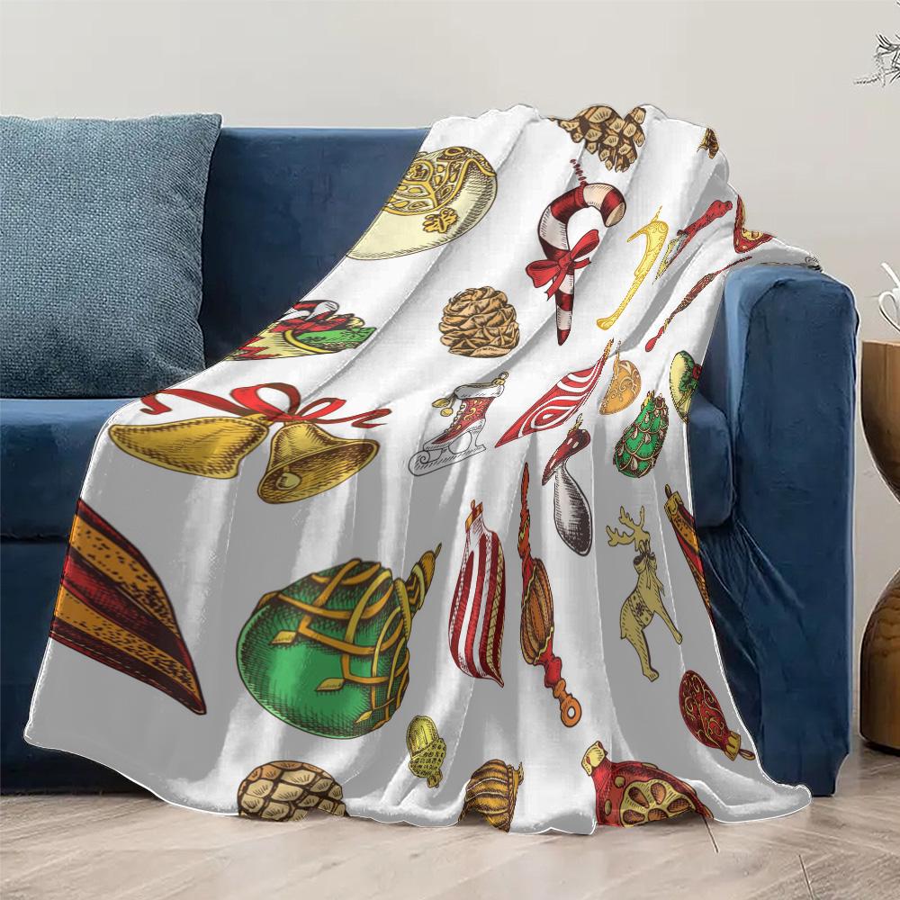 TU Cozy Christmas Throw Blanket Soft Flannel Warm Festive Holiday Decor Gift Home Dorm Room Couch