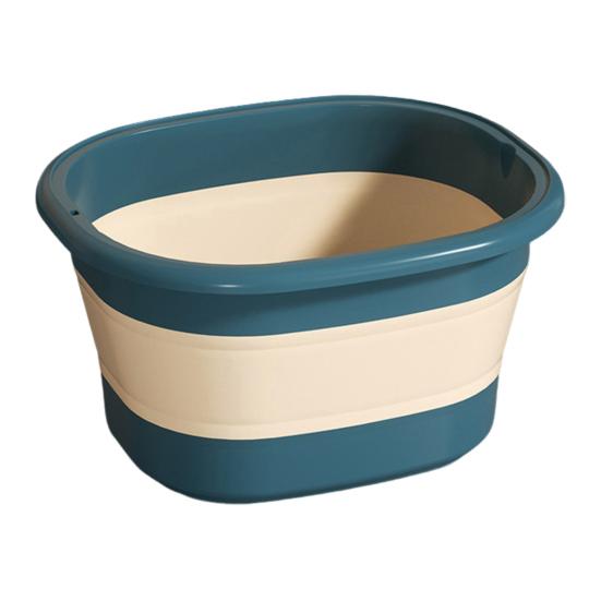

Folding Footbath with Lid Dual-State Switching One-Touch Foldable Design Foot Basin Ergonomic Anti-aging Pet Paw Care Tool