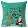 Christmas Celebration Pillow Elk Snowman Festive Cushion Cover Red Sofa Back Cushion Pillow Cover