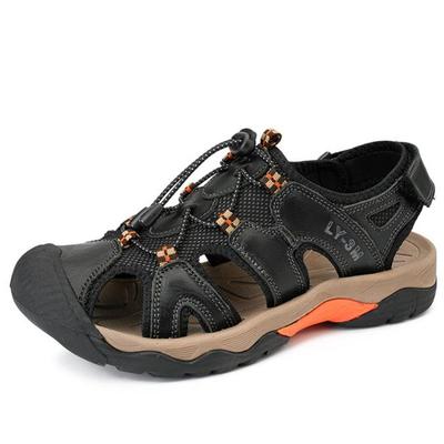 Sandalias de verano para hombre, zapatos casuales de cuero genuino para hombre, sandalias de cuero para hombre para exteriores, zapatos de playa para hombre, zapatos romanos de talla grande 38-48