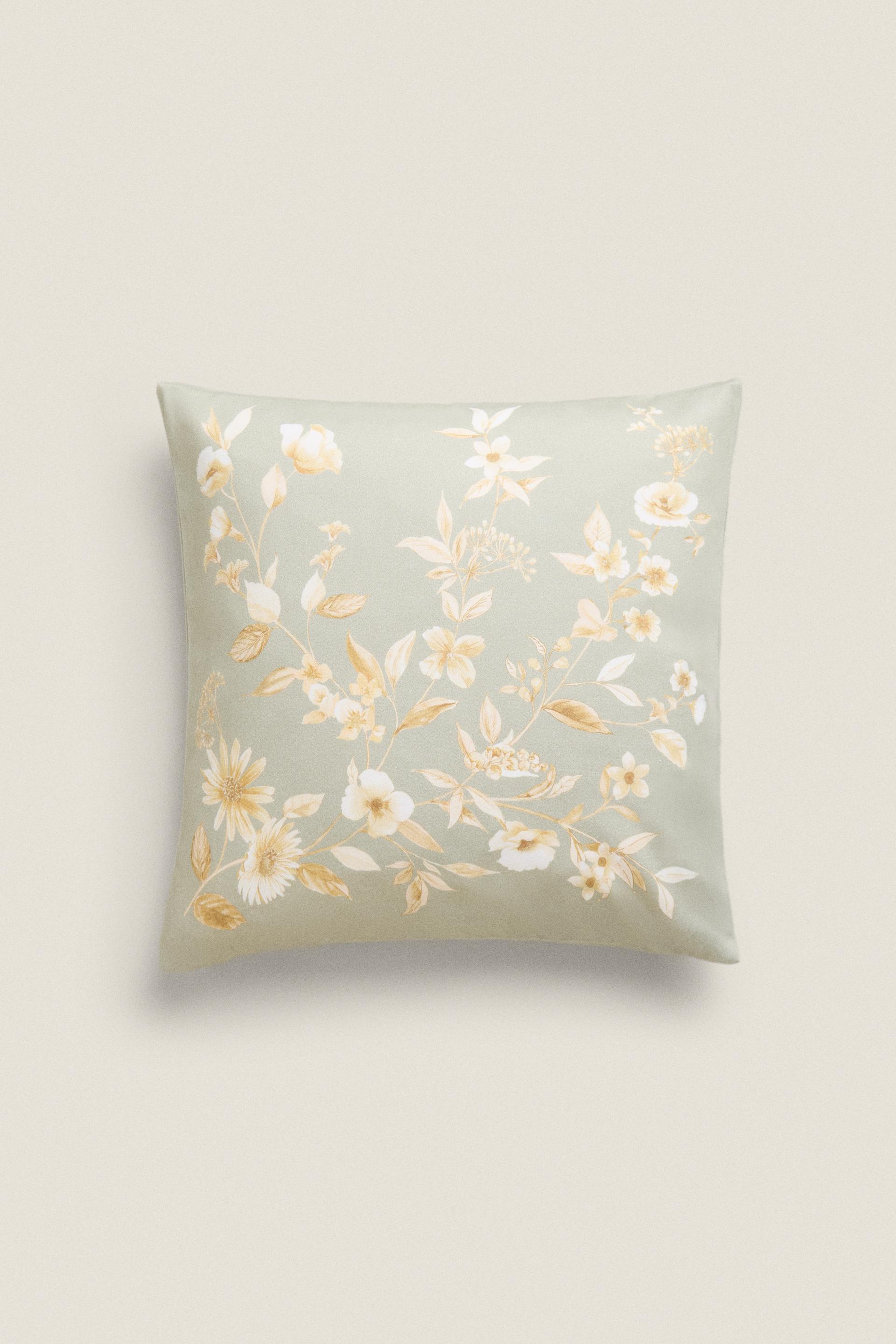 

ЧЕХОЛ НА ПОДУШКУ С ЦВЕТОЧНЫМ ПРИНТОМ