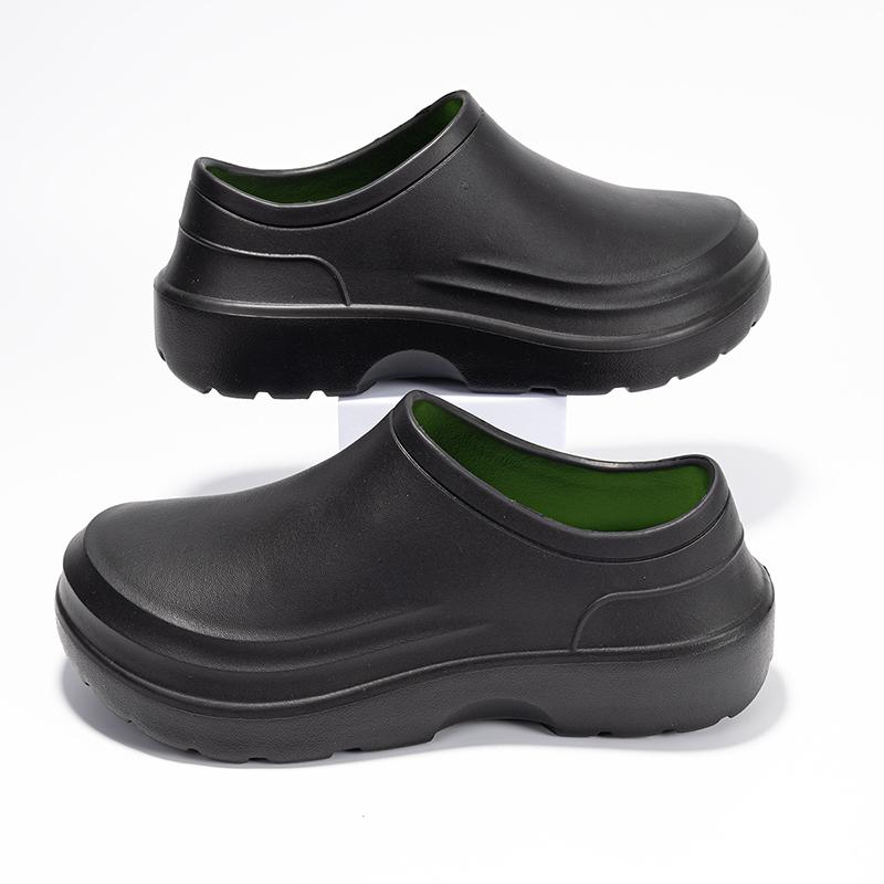 Men Work Chef Shoes Waterproof Oil-proof Kitchen Work Cook Boots Non-slip Ankle Rain Boots Man Hotel Restaurant Safety Footwear