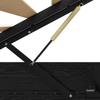Ottoman Bed Frame Black Oak 203 x 120 x 25 cm