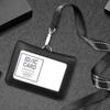 Badge Clip Leather Card Cover With Neck Strap Leather Badge Holder ID Card Holder  Staff Supplies