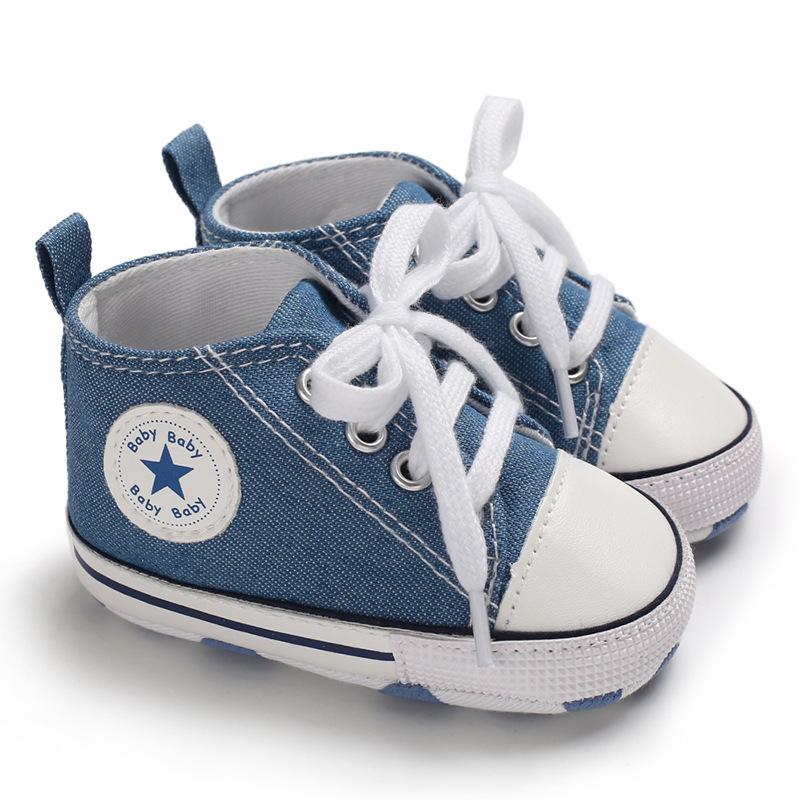 Soft Sole Star Canvas Baby Shoes, Spring/Autumn Style, for 0-1 Year Old