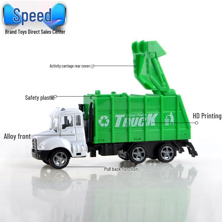 Hot-Selling Kids' Pull-Back Alloy Fire Rescue Ladder Truck Toy Model