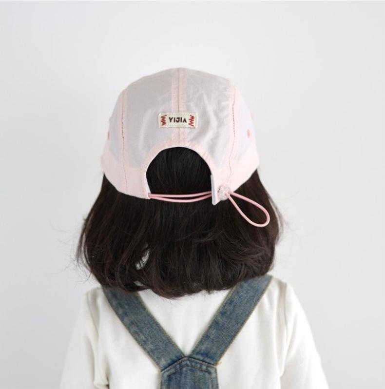Spring & Summer Kids' Quick-Dry Breathable Baseball Cap - Stylish Korean Design, Windproof, Sun Protection for Boys & Girls