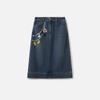 Broadcast BDS3BD3183B59 Women's Retro Mid-Length Denim Skirt