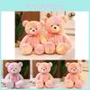 Cuddly Pink Rose Teddy Bear Plush Stuffed Animal For Children Presents Birthday