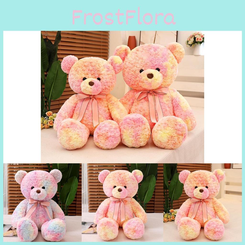Cuddly Pink Rose Teddy Bear Plush Stuffed Animal For Children Presents Birthday