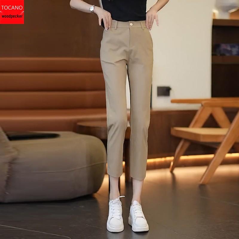 Woodpecker Women's Versatile High Waist Petite Slimming Cigarette Pants