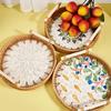 Retro Style Handwoven Basket User Friendly for Snacks Fruits Storage Natural Rattan Home Kitchens Decors in Various Sizes