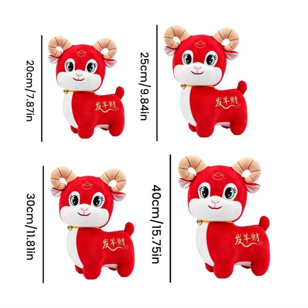 PP Cotton Simulation Sheep Plush Doll Fortune Lucky Sheep Plush Toy  New Year Gift