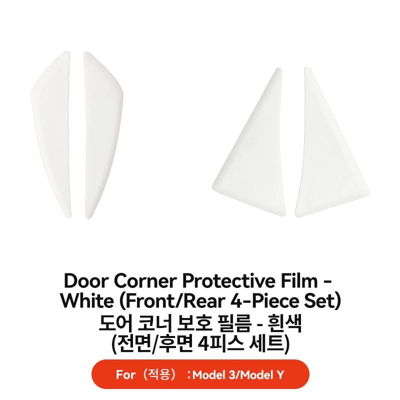 4PCS YZ For Tesla Model Y Juniper 3 Highland Car Door Corner Protective Sticker Anti-Collision PVC Strip Auto Accessories 2025