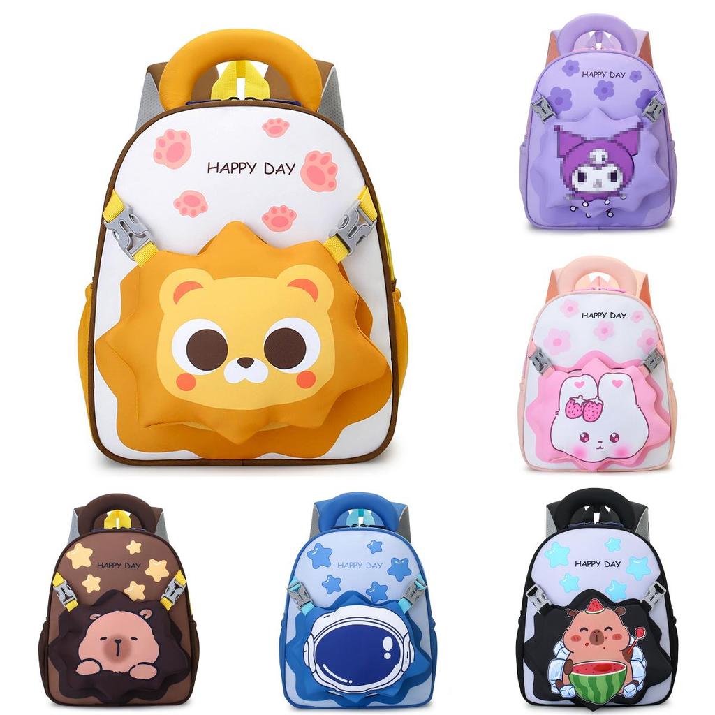 Cartoon-Kinderrucksack für Vorschulkinder aus atmungsaktivem Nylon mit gepolsterten Trägern für den Schulgebrauch