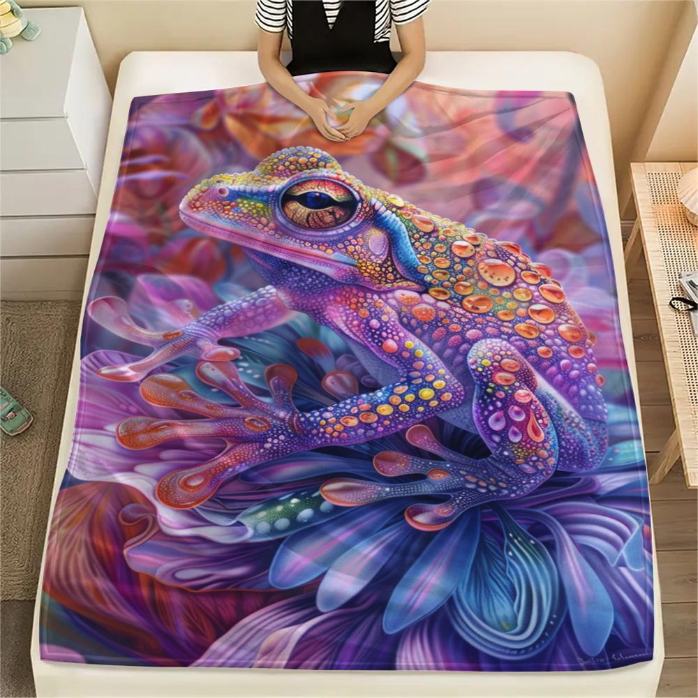 1 Manta de Franela con Estampado de Dibujos Animados, Alta Calidad, Cómoda para Todas las Estaciones, Decoración del Hogar, Calidez y Confort, Perfecta para Regalo de Navidad o Cumpleaños