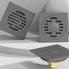 Thickened Shower Floor Drain Grey Fast Drainage Floor Drain Durable Waste Drain  Universal
