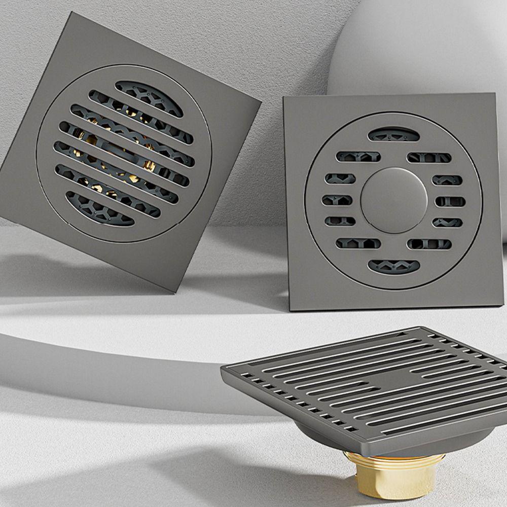 Thickened Shower Floor Drain Grey Fast Drainage Floor Drain Durable Waste Drain  Universal