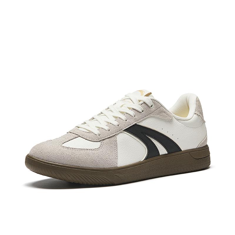 Anta TT Coverage Cushioning Low top Skateboard Shoes Men's Ivory White Shade 1 Gray Basic Black 912518009-5