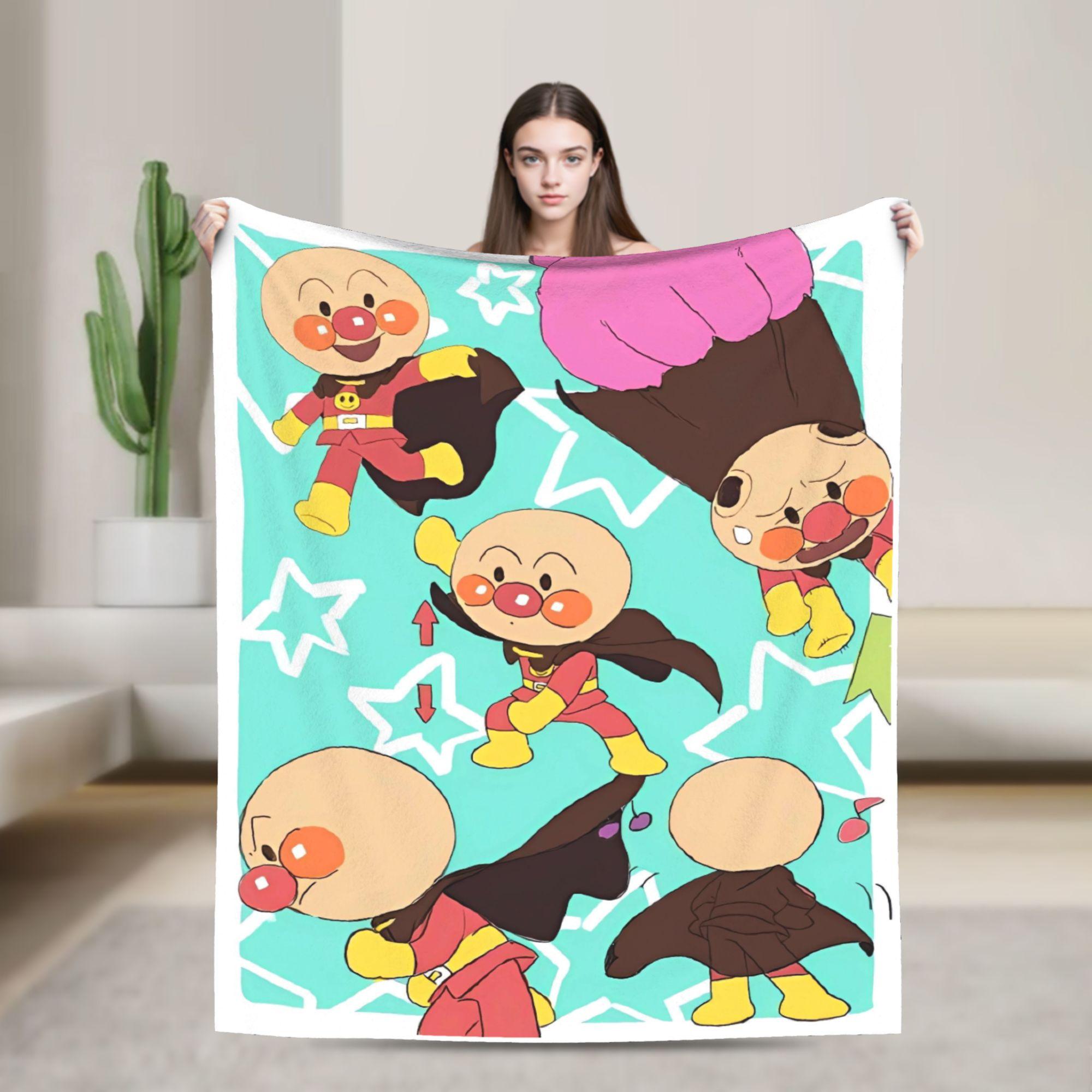 

A-Anpanmans Plush Blanket Girls Boys Flannel Throw Blanket For Outdoor Soft Warm Custom Quality Bedspread Birthday Present 130x150cm