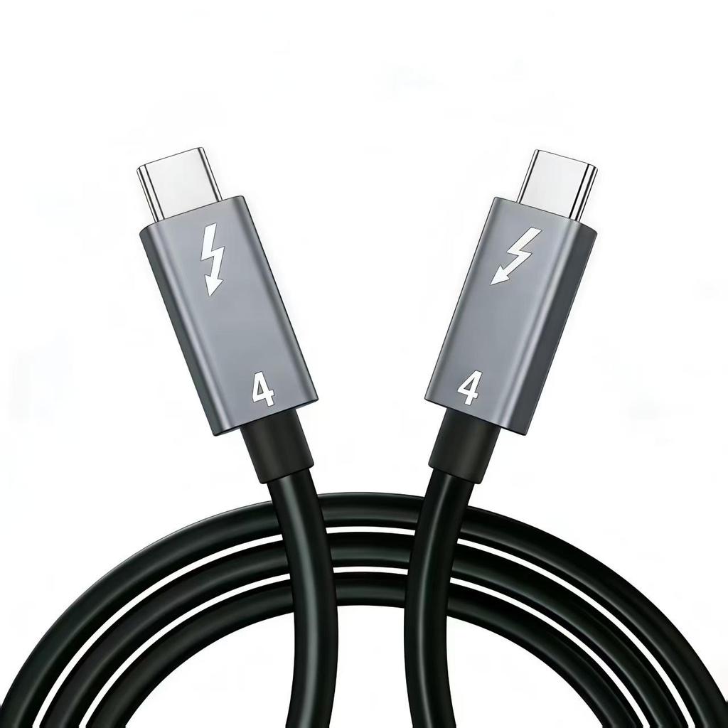 Thunderbolt 4 Data Cable: Dual Type-C, 240W Fast Charging, 40Gbps Speed, 8K Display Output.