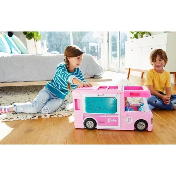 Barbie - Camping-Car De Rêve 3-en-1 - 55 Cm - Dès 3 Ans - 50 Accessoires