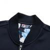 FILA 2023 Autumn New Sports Casual Fashion Printed Knit Baseball Collar Long Sleeve Jacket Men Jacket Legendary-Blue F51M338508FNV