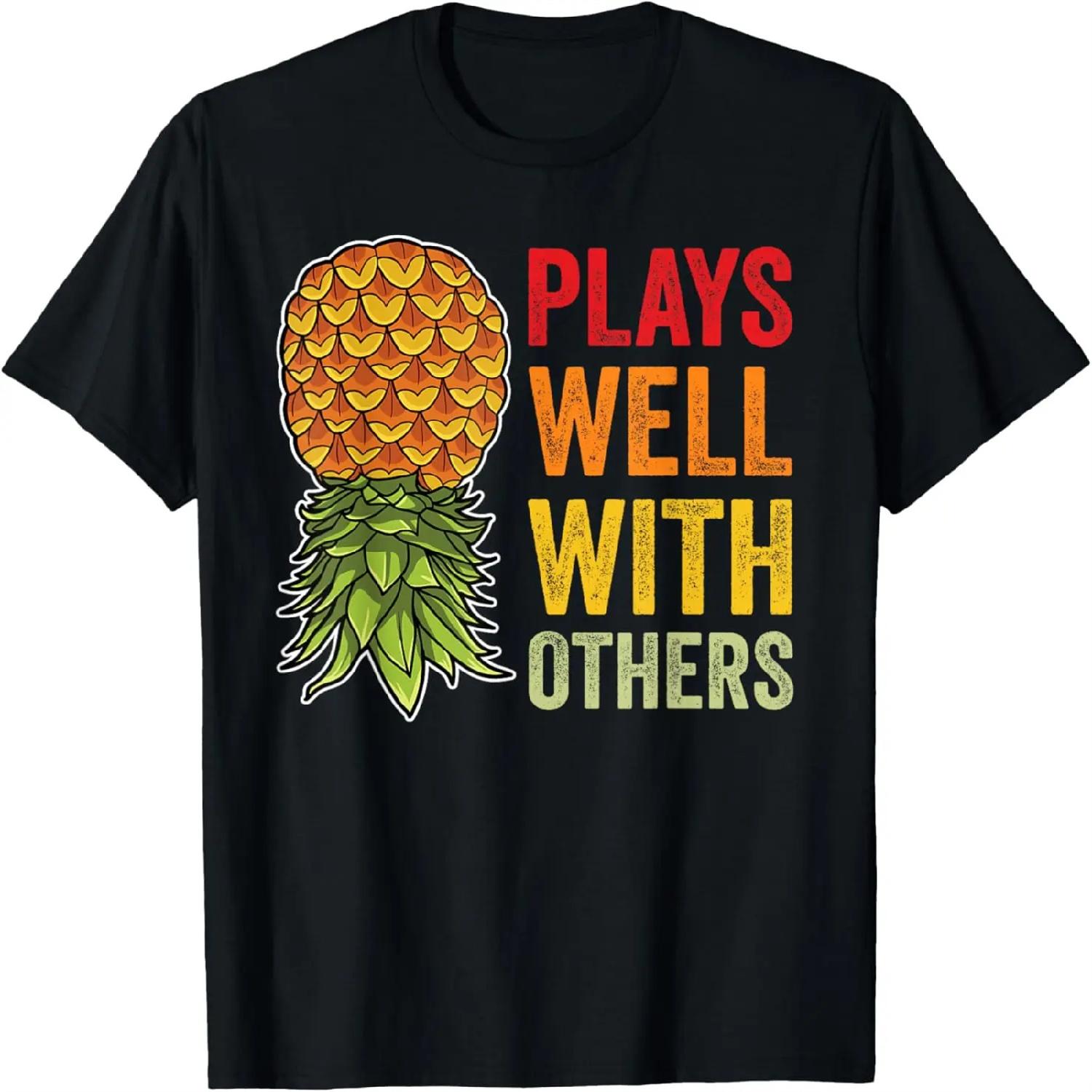 

Plays Well With Others Upside Down Pineapple T-Shirt XXXXXL різнокольоровий
