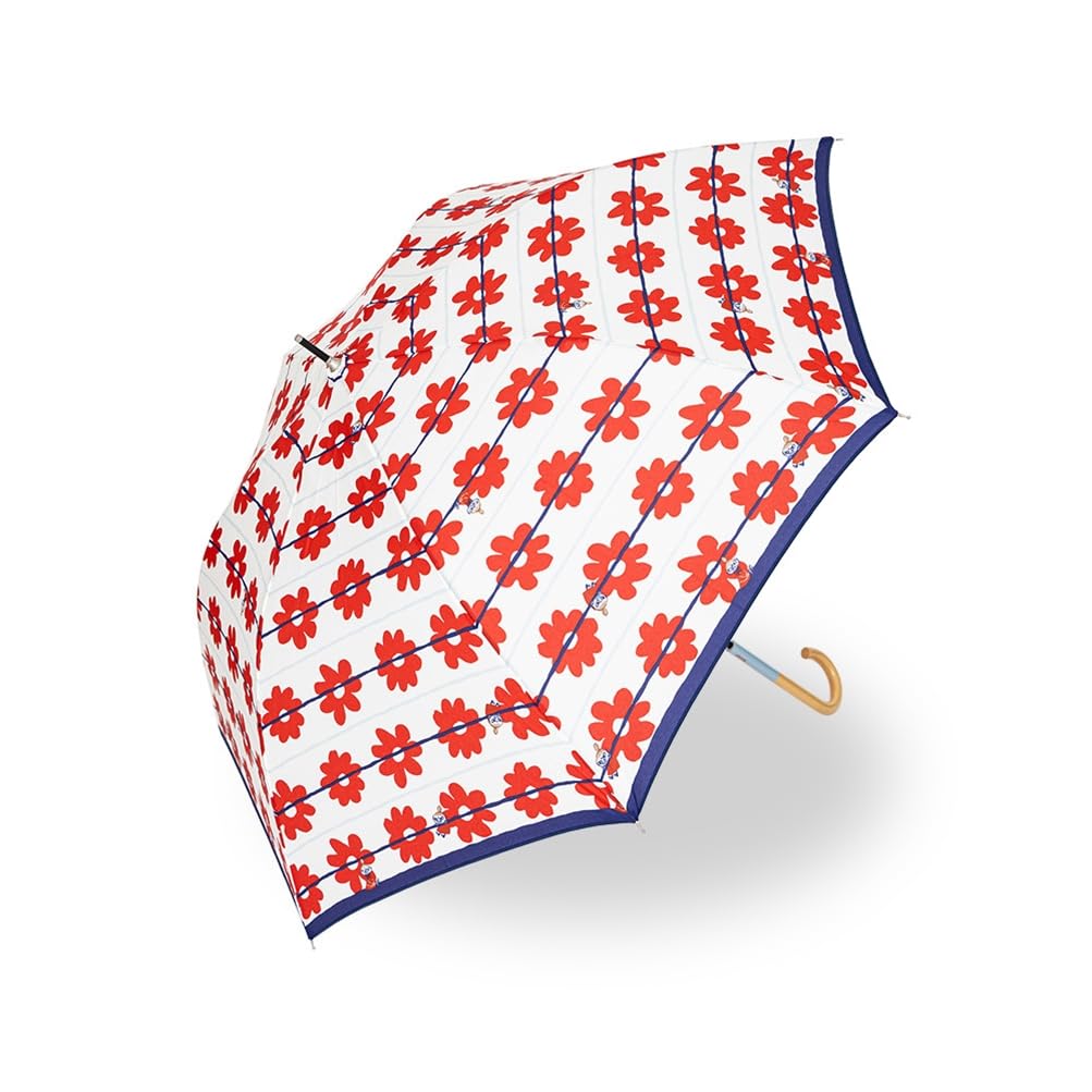

Ogawa Moomin Parasol for Women, Little My Floral Border, Rain or Shine, Water-Repellent, UV-Repellent, 60cm, 7 Ribs, 85908