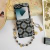 Chinese Style Phone Case For Samsung Galaxy Z Flip 6 7 FE Bracelet PC Hard Shell Protective Hand Strap Shockproof Back Cover
