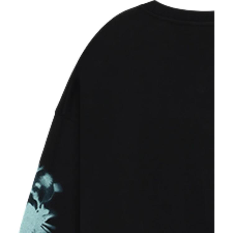 WE11DONE Ss26 Spray Logo Long Sleeve Casual T-Shirt Unisex Tops WD-TS1-26-784-U-BK