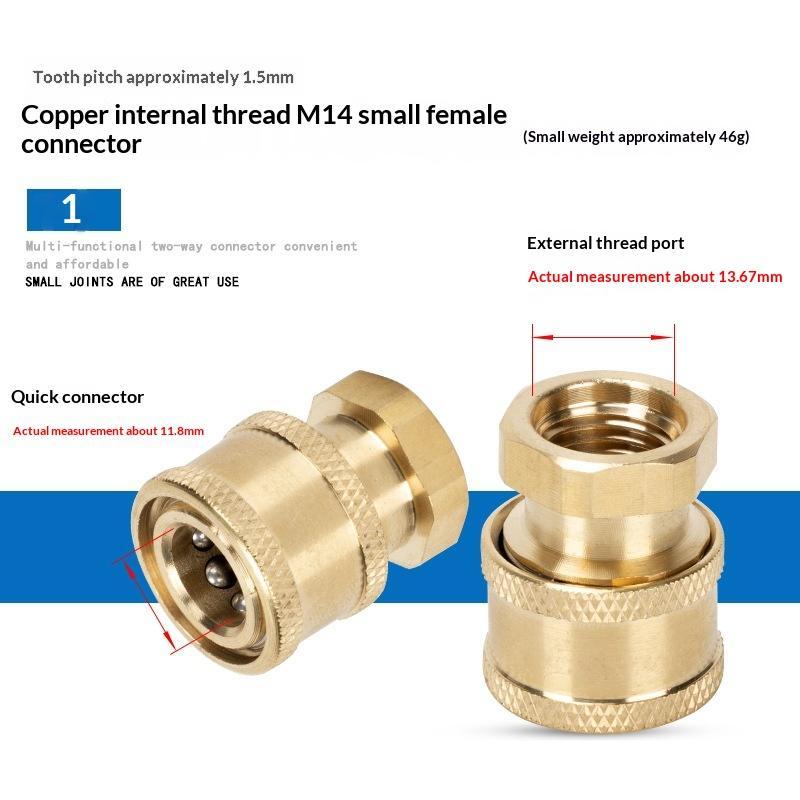 M14 X 1.5 Male Female Quick Connect Set Leak Proof Rust Resistant for DIY Home Garden Pressure Watering System Install