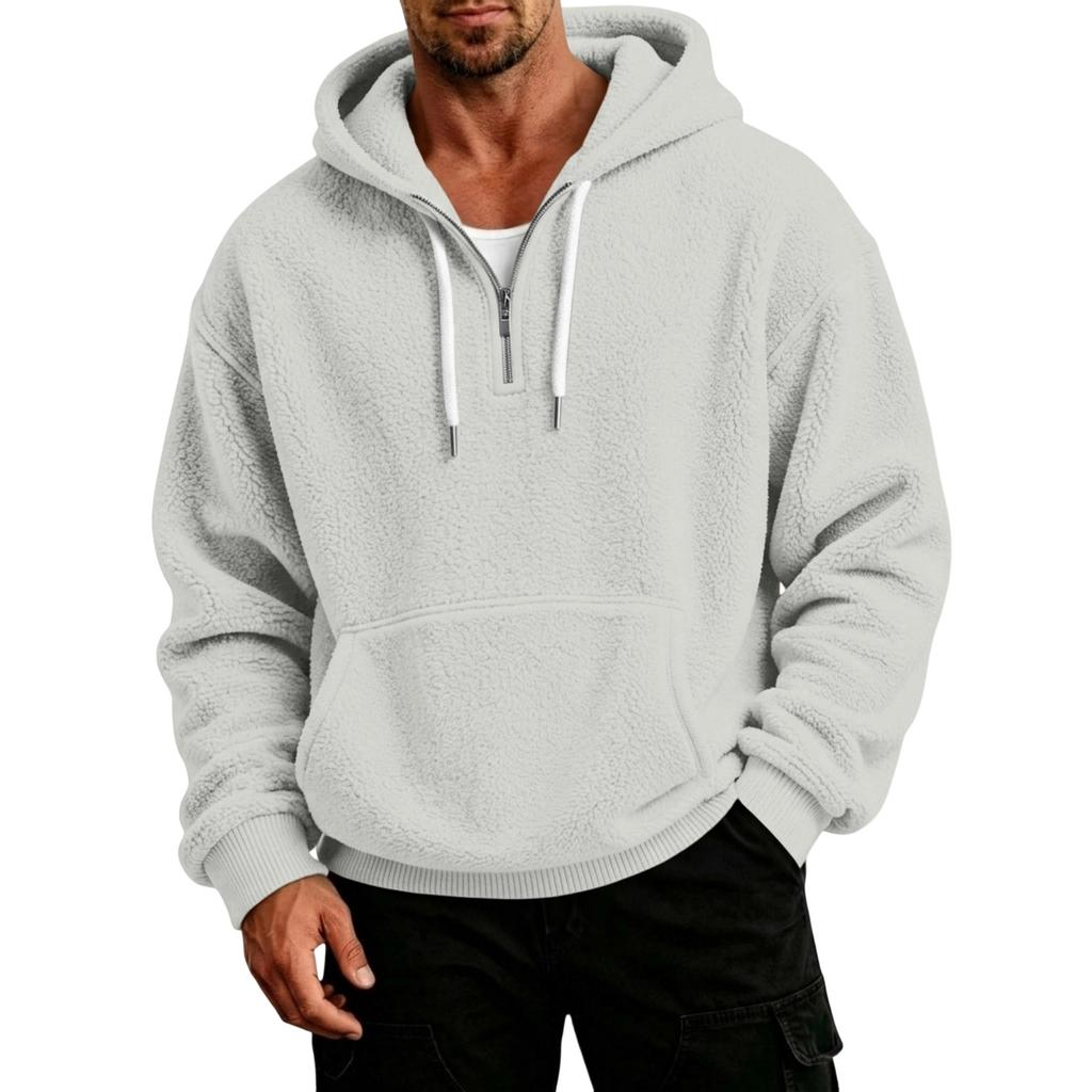 Men's Casual Hooded Jacket Long Sleeve with Warm for Everyday Wear