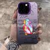 Heart construction for Apple 15 color silver iPhone14Pro creative 11promax matte 16 protective case 17