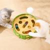 Fun 5-in-1 Cat Game Box Intelligence with Jingle Balls Cat Puzzle Interactive Felt Cat Scratching Posts Indoor Play