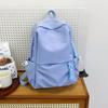 Schoolbag Schoolbag Girl Middle School Student High School College Student Korean Simple Solid Color Versatile Girl Schoolbag Light Going Out Backpack
