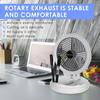 Rechargeable Portable Fan 7 inch USB Small Desk Fan Foldable with LED Light 4 Wind Speeds and Hook Quiet Personal Traveling Fan for Bedroom Office RV