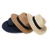 Summer Panama Wide-Brimmed Straw Fedora - Outdoor Sunshade Beach Hat