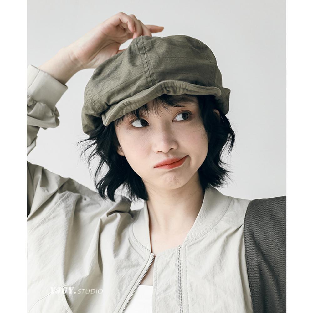 

Dome Newsboy Caps Cotton Berets Hat Retro Painters Hats зелений