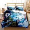3D Anime Demon Slayer Bedding Set Nezuko Tanjirou Printed Bed Set Duvet Cover Pillowcase Linen Sheet Quilt Cover Queen King Size