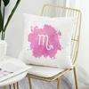 12 Constellations Polyester White Pillow Covers Simplicity Home Sofa Office Coffee Shop Backrest Decorative Pillows Pillowcase