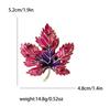 Autumn Fall Leaves Brooch Pin Vintage Rhinestone Maple Leaf Brooches Lapel Pins Thanksgiving Jewelry Accessory Gifts Unisex