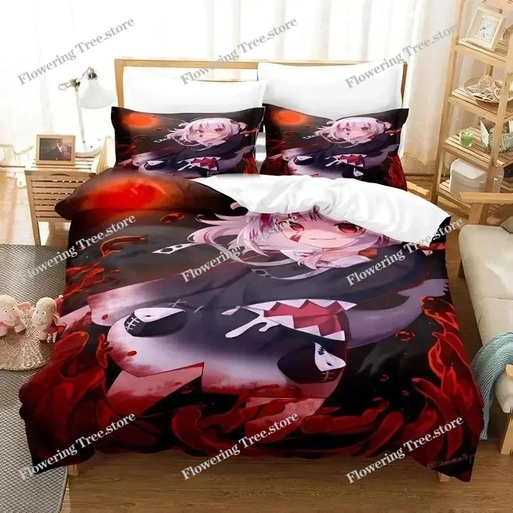 G-Gawr Gura Reflect Fanart holoMyth Bedding Set Duvet Cover Bed Set Quilt Pillowcase Comforter king Queen Size Boys Adult 025