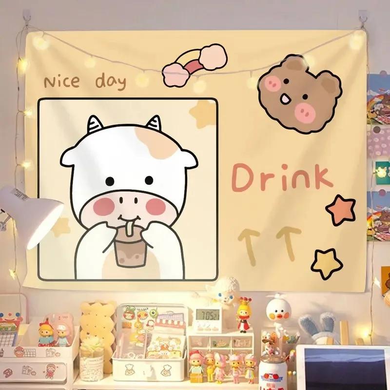 Cute Rabbit Decorative Tapestry Office Living Room Decor Home Wall Tapestry