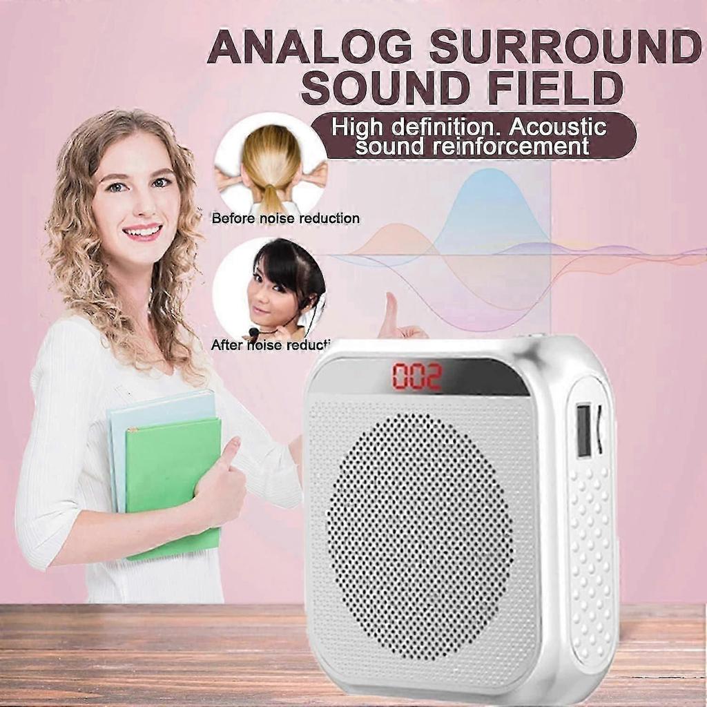 Voice Amplifier with Wired Microphone Headset, Portable Rechargeable PA System Speaker Personal Microphone Speech Amplifier, Loudspeaker