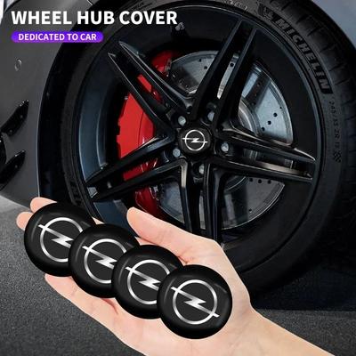 4pcs Car Wheel Center Hub Cap Badge Logo Sticker For Astra H G J Insignia Mokka Zafira Corsa Vectra C D Antara Combo