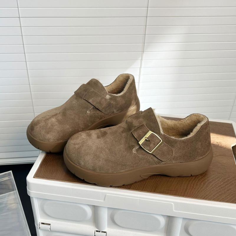 Leather platform women's winter velvet new fashion versatile non-slip wool warm snow cotton shoes