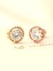 Minimalpiercing 14K Twisted Round Cubic Piercing Earrings