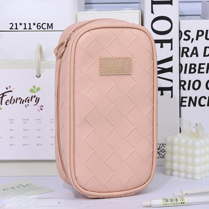 

Новий плетений мішок для ручок великої ємності, портативний пенал з високим рівнем зовнішнього вигляду, багатофункціональний пенал, класифікований для зберігання